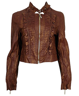 crinkled faux leather jacket