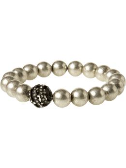 white pearl beaded bracelet
