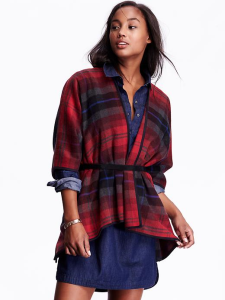 faux wool open front poncho