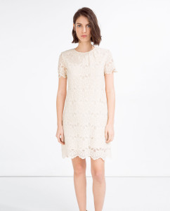 zara white lace dress